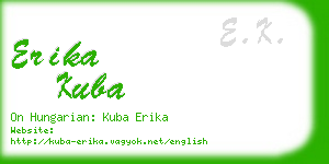 erika kuba business card